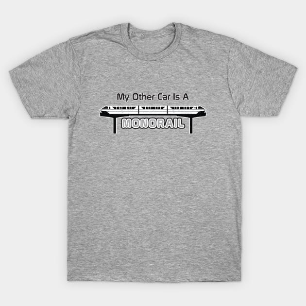 Other Car - Monorail Silver T-Shirt by OneLittleSpark